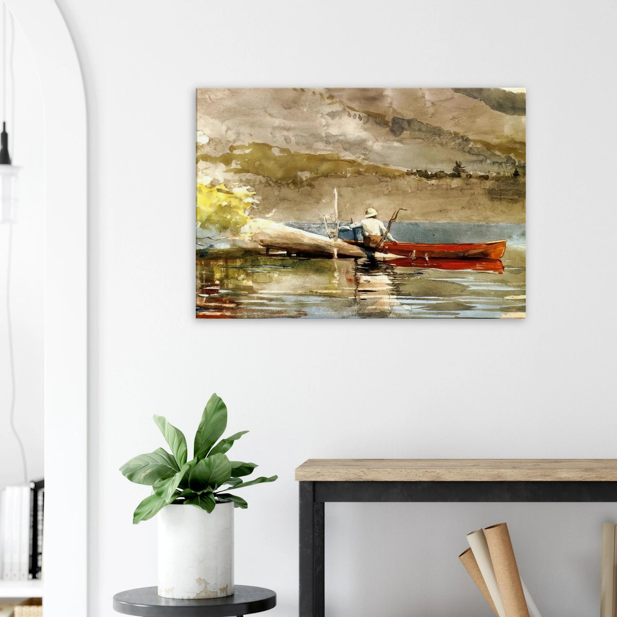 THE RED CANOE 1884 Canvas | Winslow Homer Canvas | Winslow Homer Store
