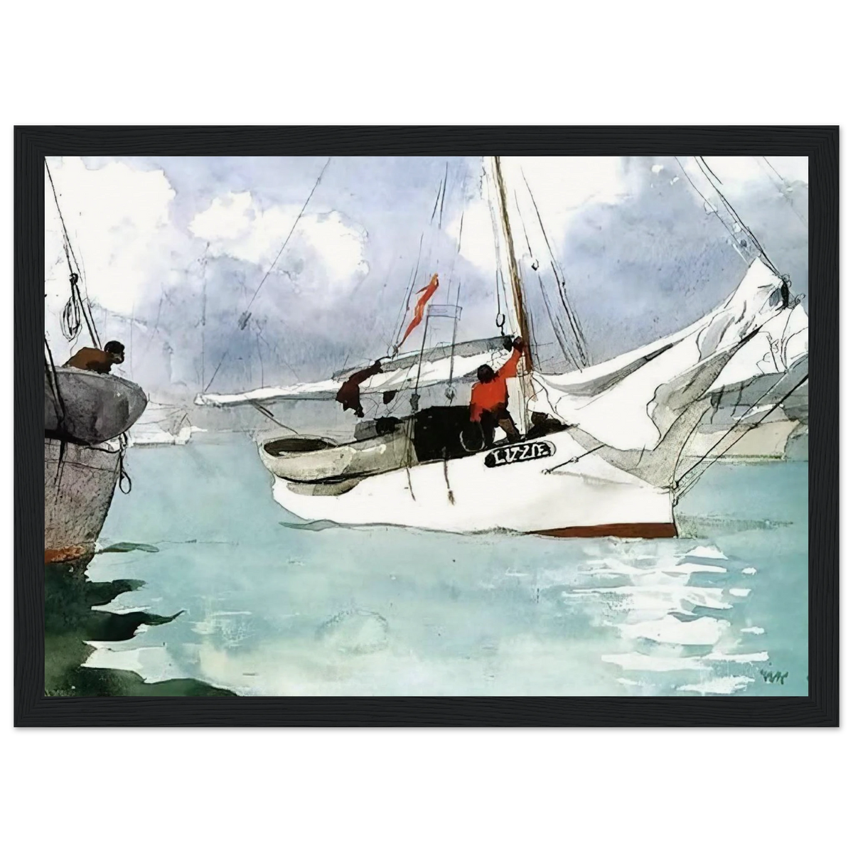 FISHING BOATS KEY WEST Framed Poster | Winslow Homer Framed Prints Wall Art | Winslow Homer Store