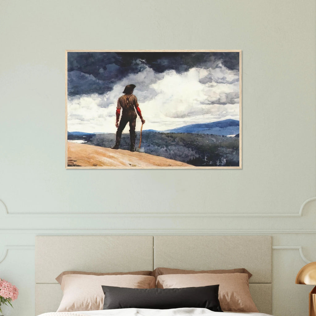 THE WOODCUTTER Framed Poster | Winslow Homer Framed Prints Wall Art | Winslow Homer Store