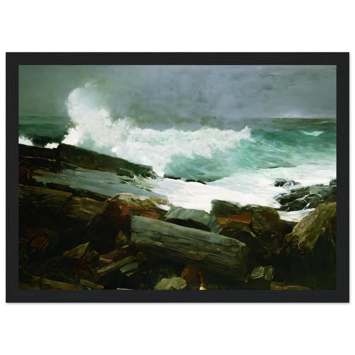 WEATHERBEATEN 1894 Framed Poster | Winslow Homer Framed Prints Wall Art | Winslow Homer Store
