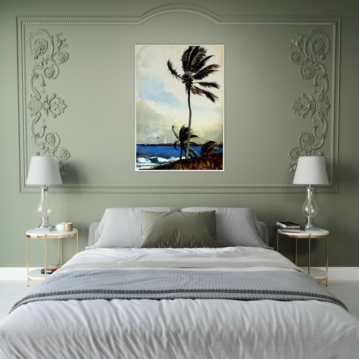 PALM TREE NASSAU Framed Poster | Winslow Homer Framed Prints Wall Art | Winslow Homer Store