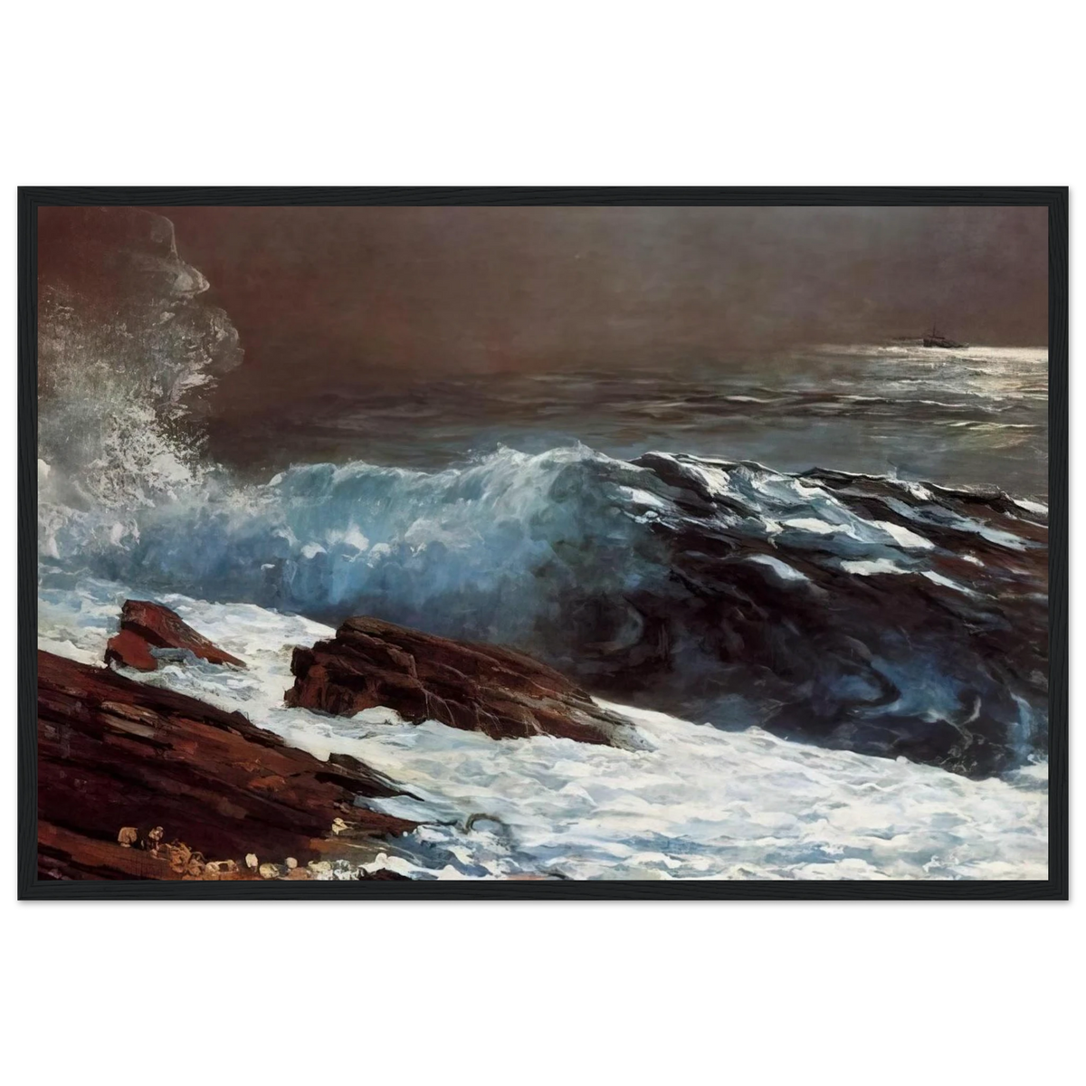 SUNLIGHT ON THE COAST Framed Poster | Winslow Homer Framed Prints Wall Art | Winslow Homer Store