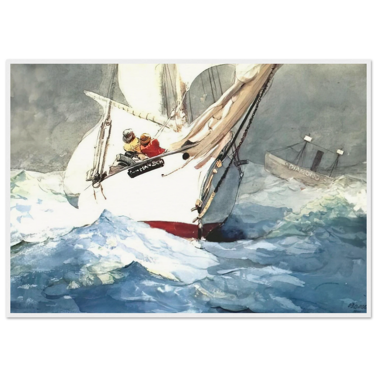 DIAMOND SHOAL Framed Poster | Winslow Homer Framed Prints Wall Art | Winslow Homer Store