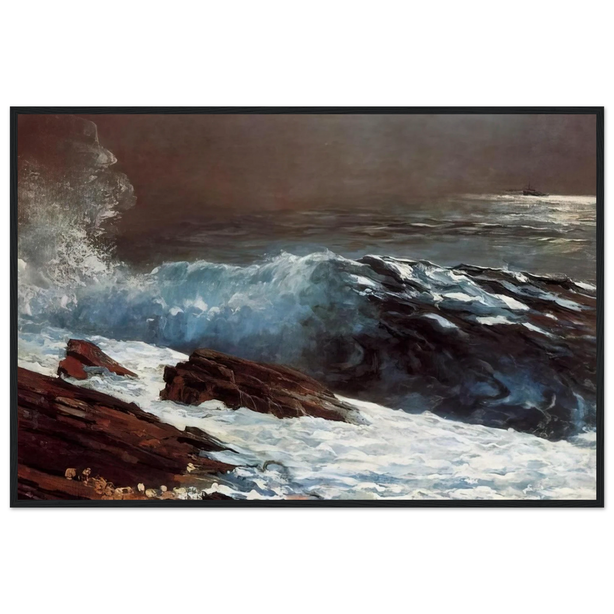 SUNLIGHT ON THE COAST Framed Poster | Winslow Homer Framed Prints Wall Art | Winslow Homer Store
