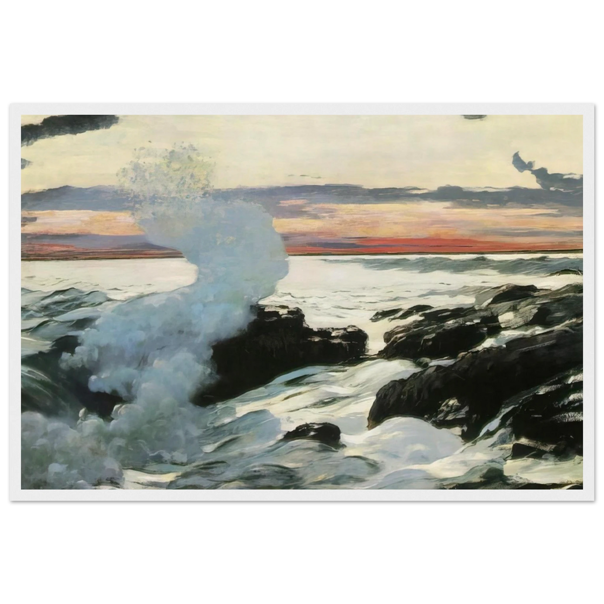 WEST POINT PROUT S NECK Framed Poster | Winslow Homer Framed Prints Wall Art | Winslow Homer Store