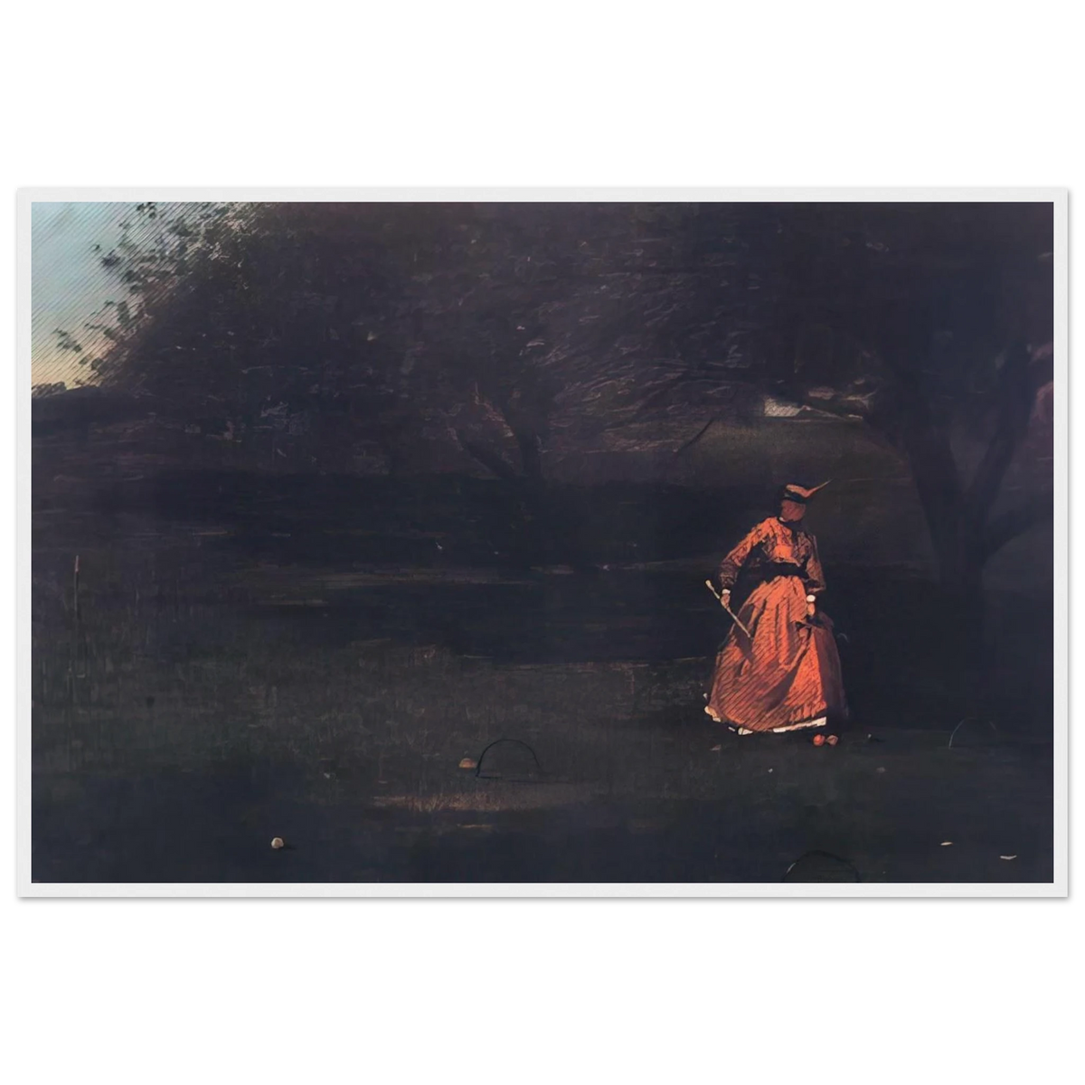 CROQUET PLAYERS 1 Framed Poster | Winslow Homer Framed Prints Wall Art | Winslow Homer Store