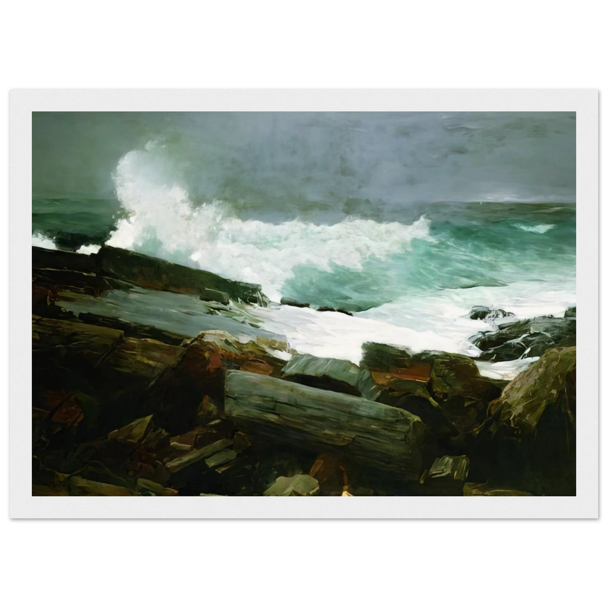 WEATHERBEATEN 1894 Framed Poster | Winslow Homer Framed Prints Wall Art | Winslow Homer Store