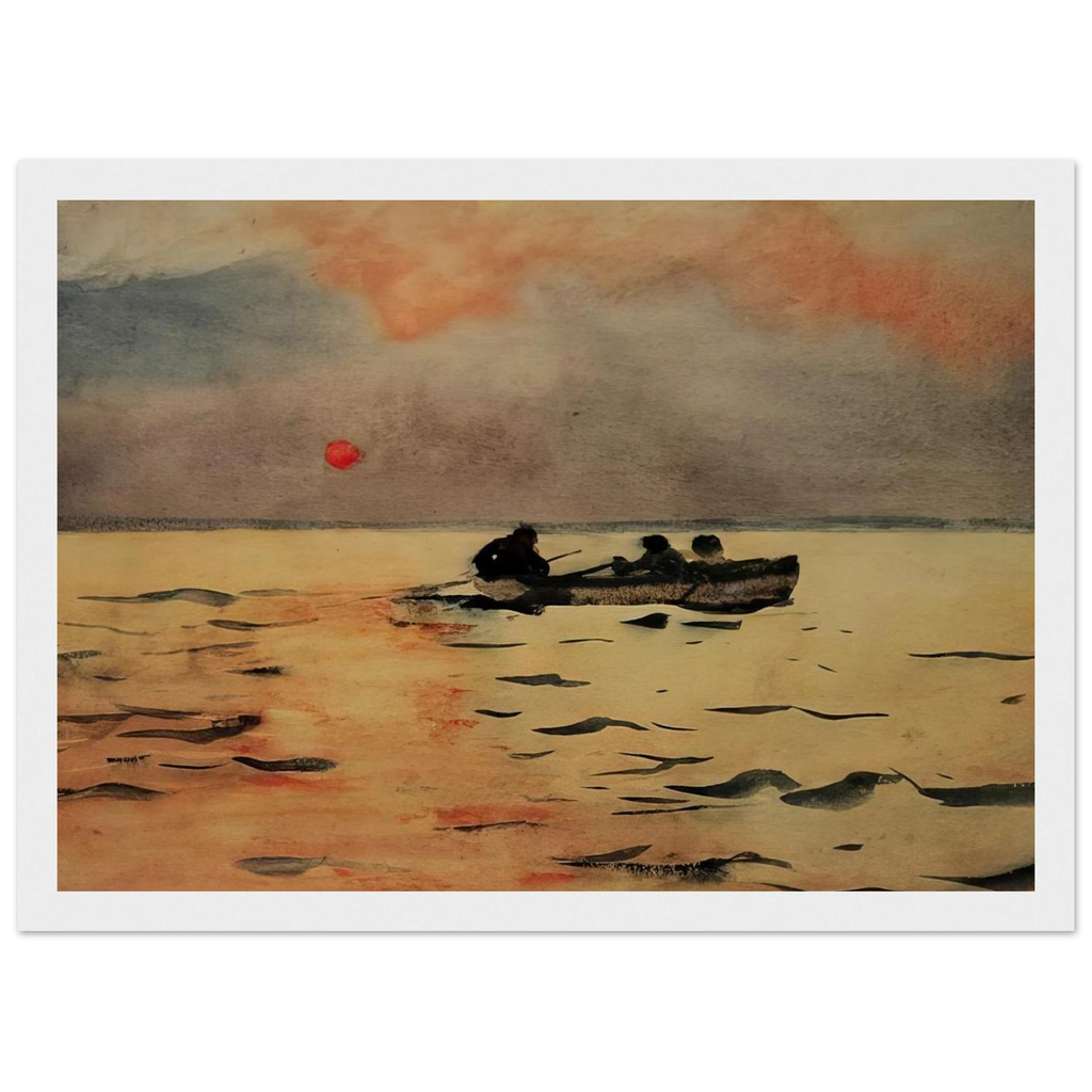 ROWING HOME Framed Poster | Winslow Homer Framed Prints Wall Art | Winslow Homer Store