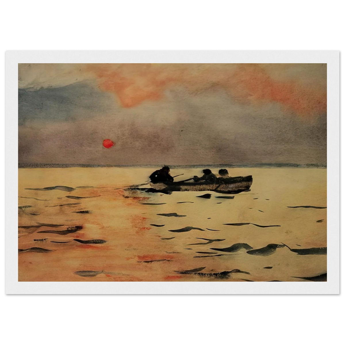 ROWING HOME Framed Poster | Winslow Homer Framed Prints Wall Art | Winslow Homer Store