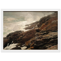 HIGH CLIFF COAST OF MAINE Framed Poster | Winslow Homer Framed Prints Wall Art | Winslow Homer Store