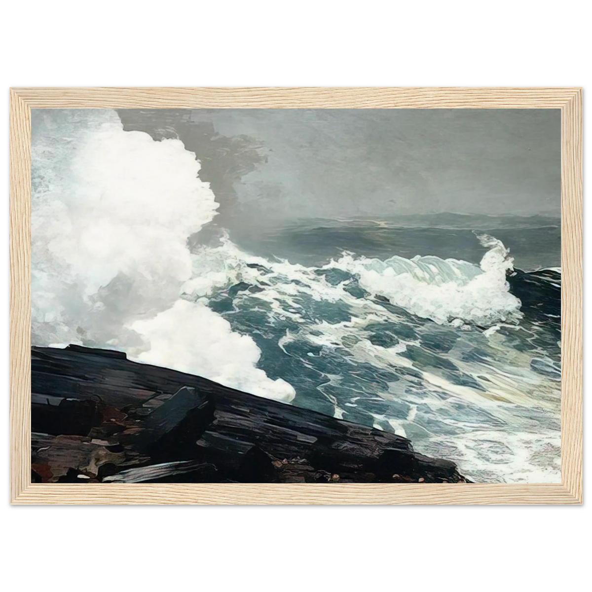 NORTHEASTER Framed Poster | Winslow Homer Framed Prints Wall Art | Winslow Homer Store