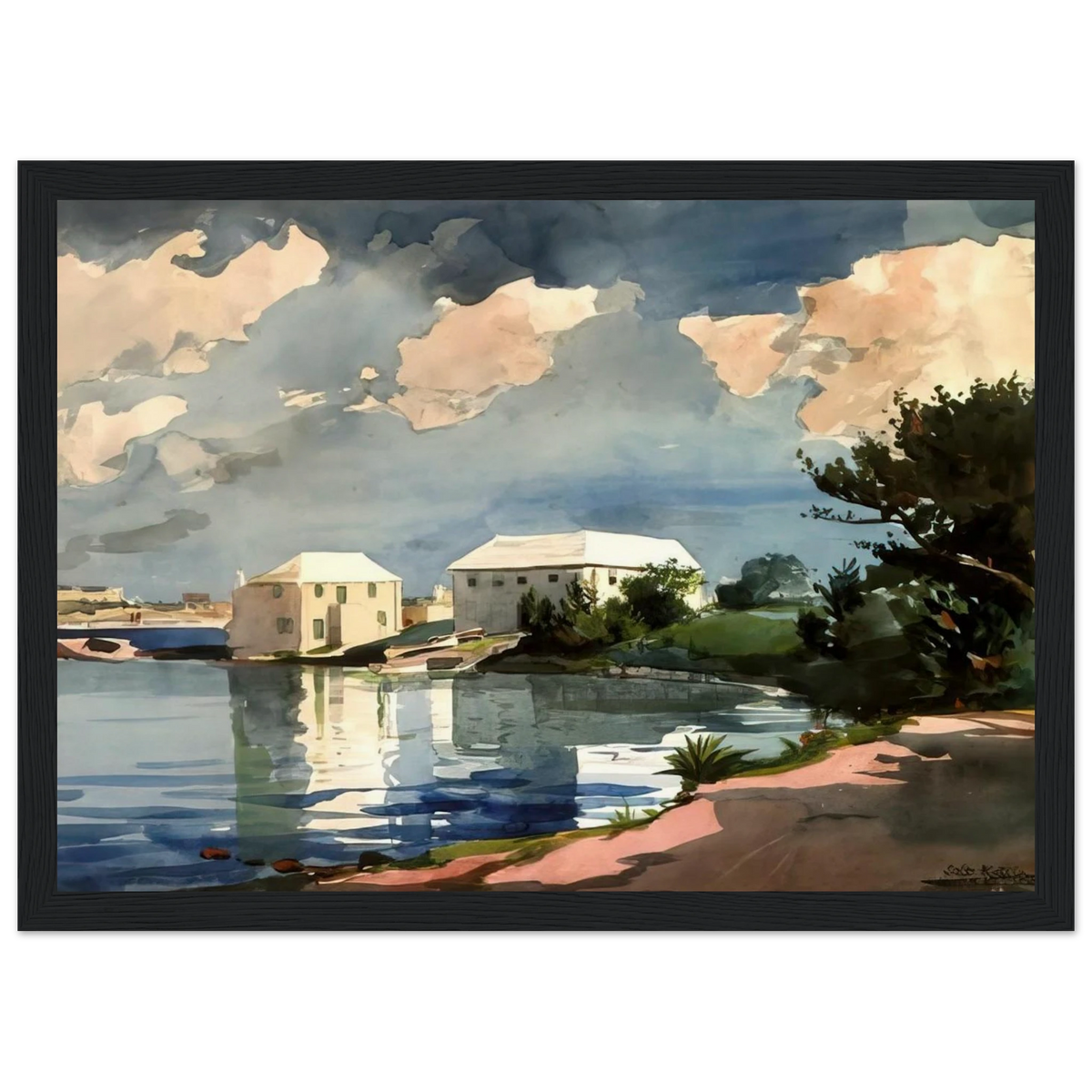 SALT KETTLE BERMUDA Framed Poster | Winslow Homer Framed Prints Wall Art | Winslow Homer Store
