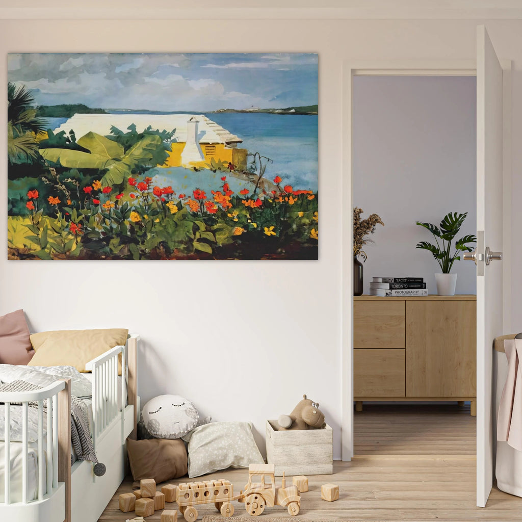 FLOWER GARDEN AND BUNGALOW BERMUDA Poster | Winslow Homer Poster | Winslow Homer Store