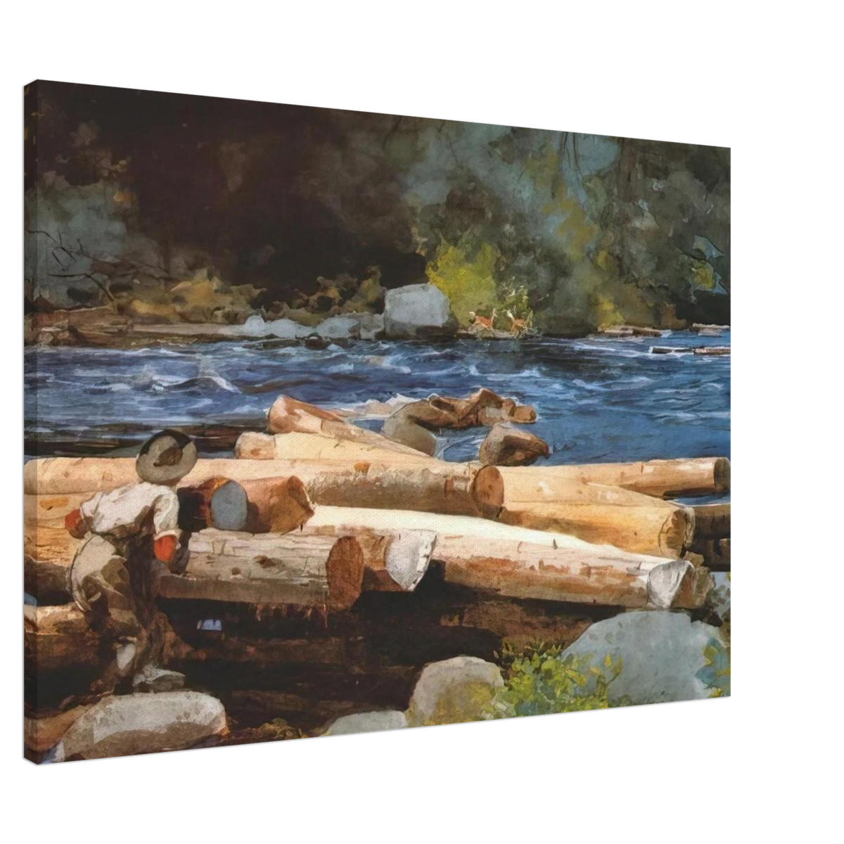 HUDSON RIVER Canvas | Winslow Homer Canvas | Winslow Homer Store