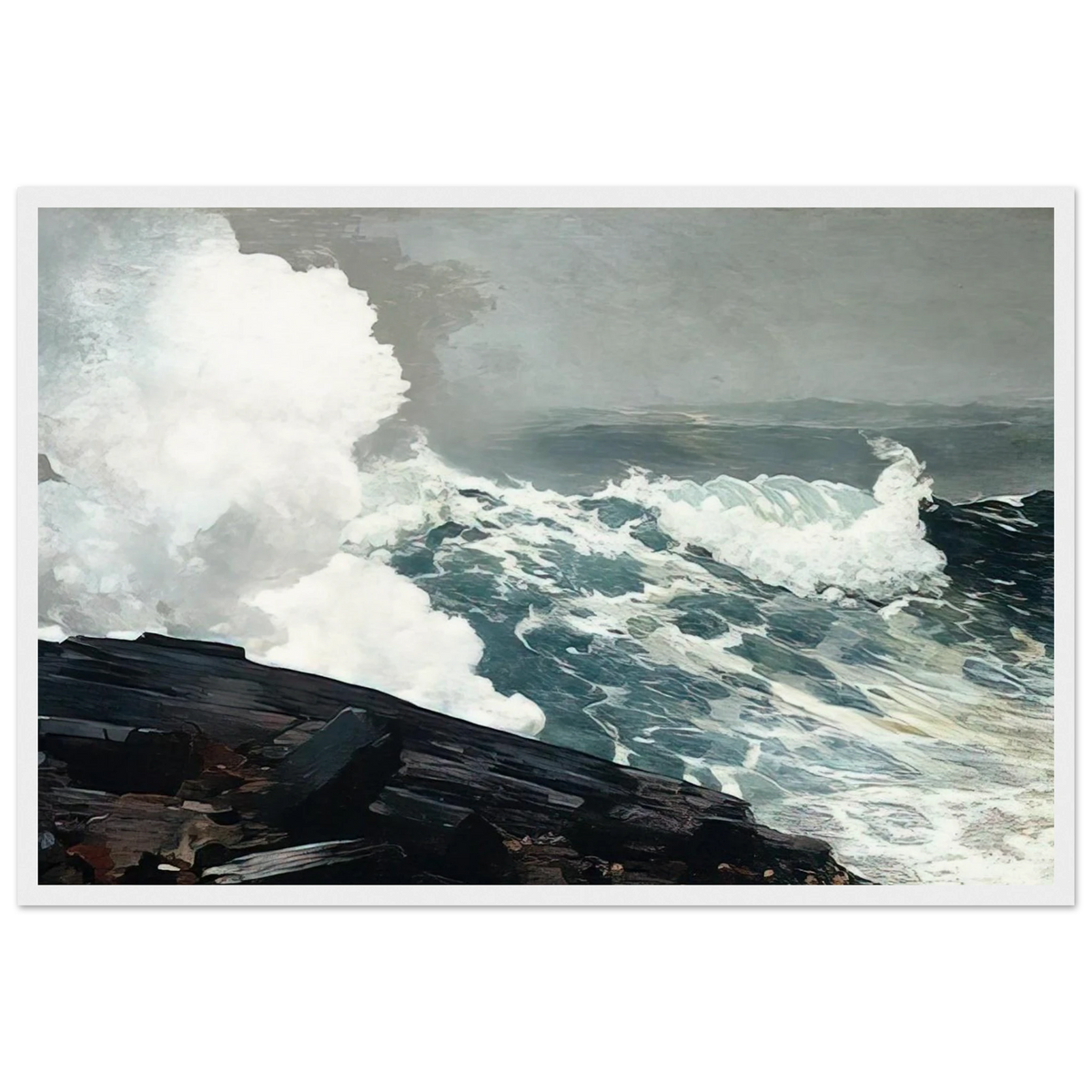 NORTHEASTER Framed Poster | Winslow Homer Framed Prints Wall Art | Winslow Homer Store
