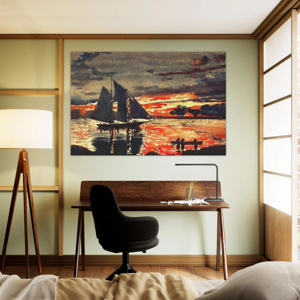 SUNSET FIRES Poster | Winslow Homer Poster | Winslow Homer Store