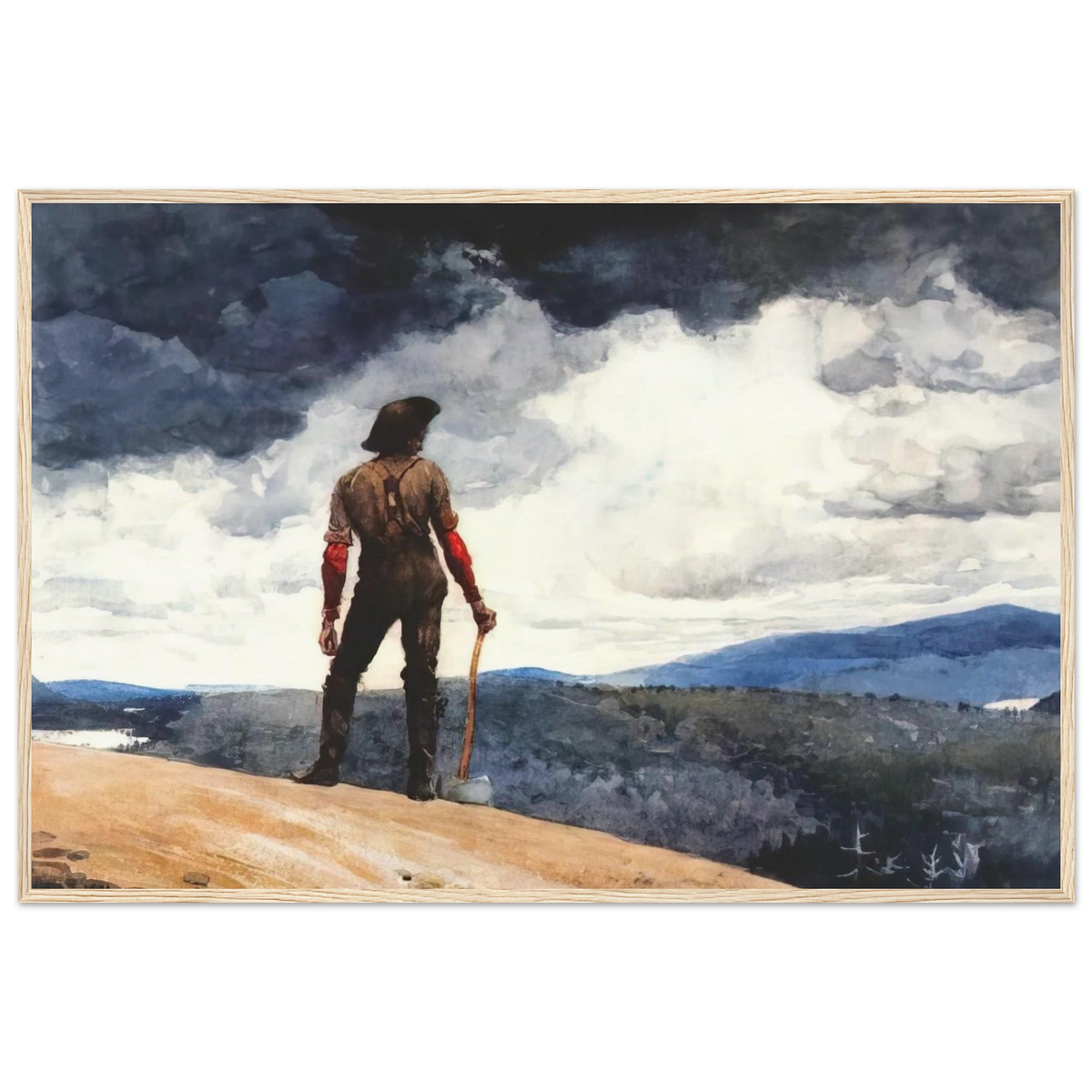 THE WOODCUTTER Framed Poster | Winslow Homer Framed Prints Wall Art | Winslow Homer Store
