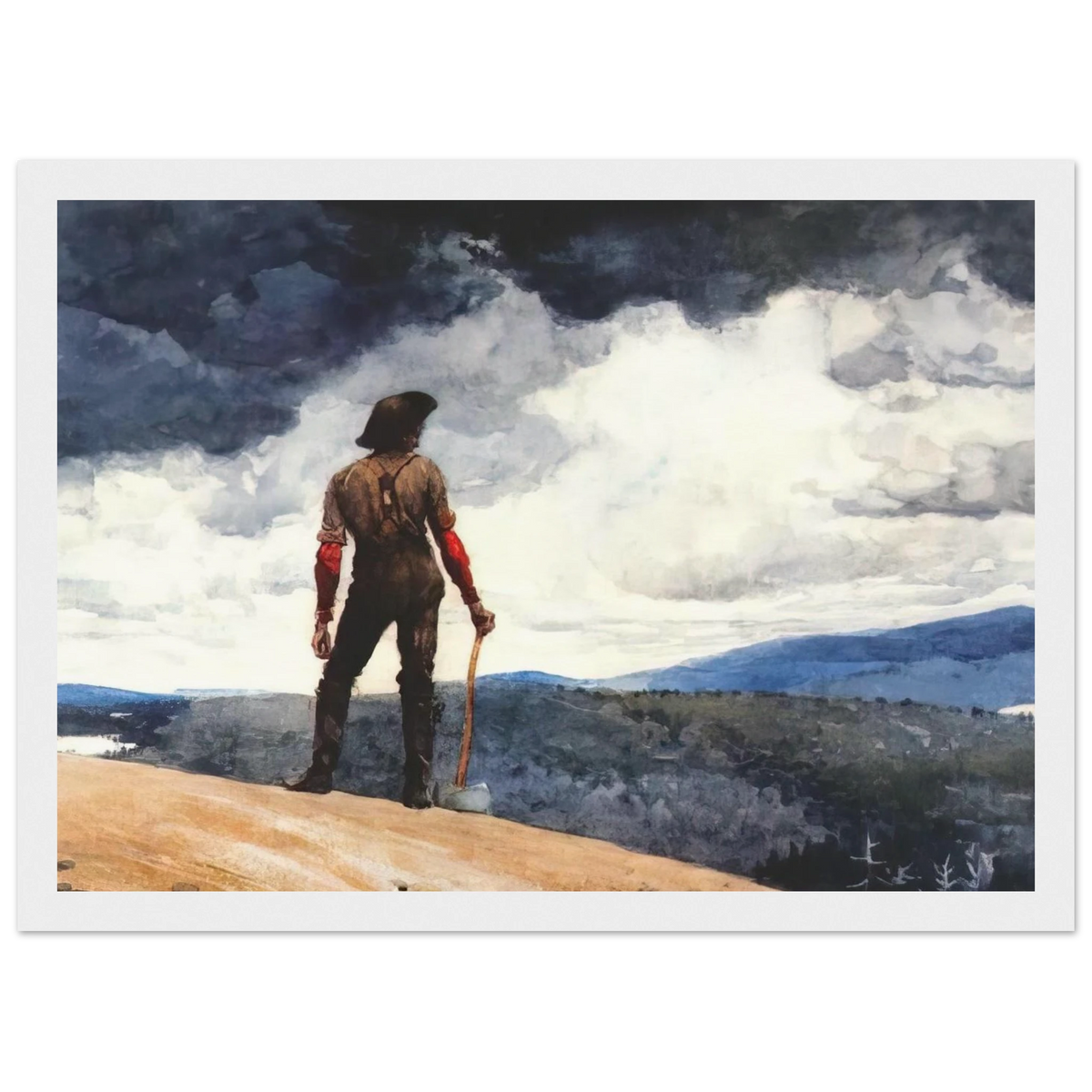 THE WOODCUTTER Framed Poster | Winslow Homer Framed Prints Wall Art | Winslow Homer Store