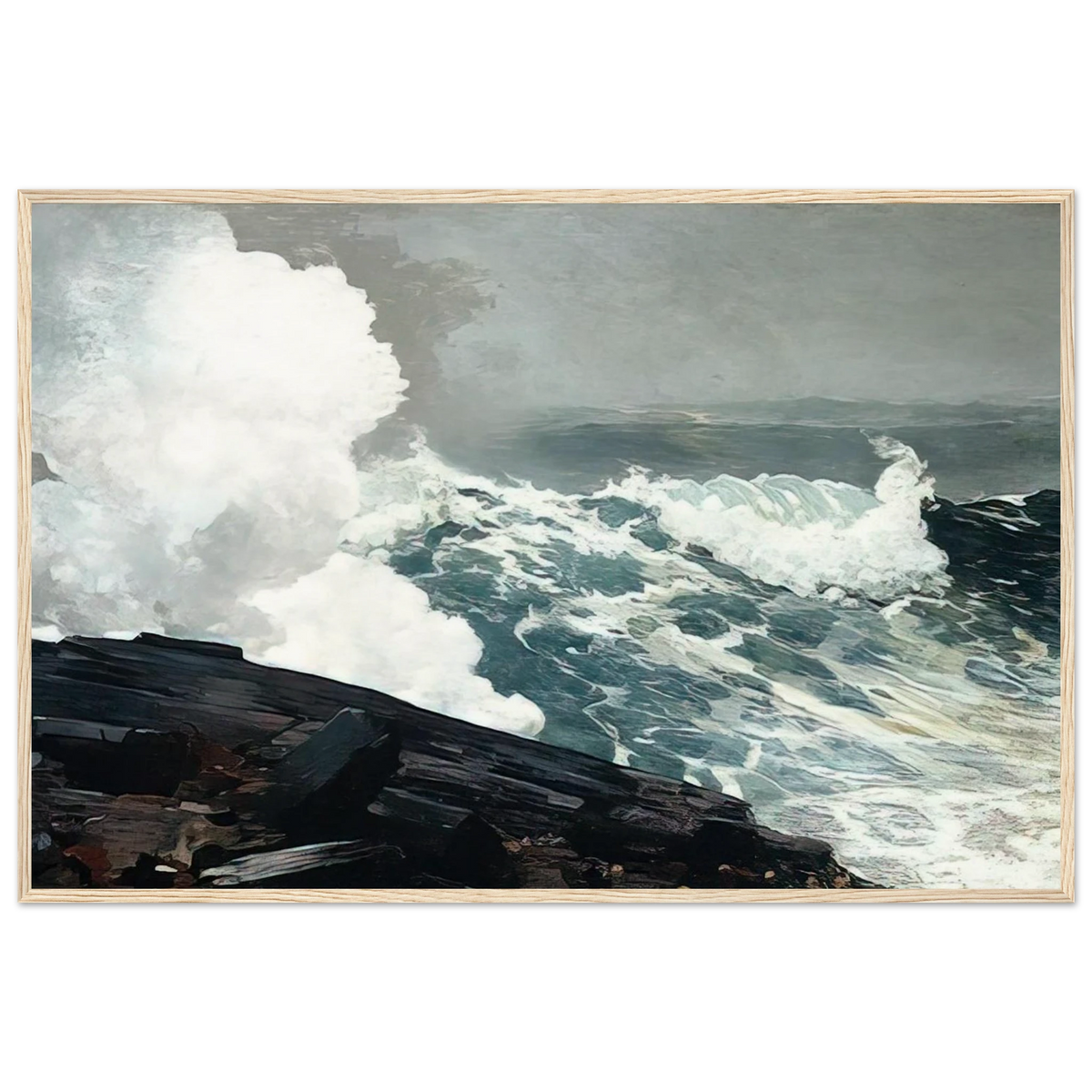 NORTHEASTER Framed Poster | Winslow Homer Framed Prints Wall Art | Winslow Homer Store