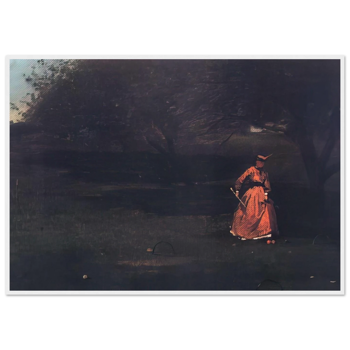 CROQUET PLAYERS 1 Framed Poster | Winslow Homer Framed Prints Wall Art | Winslow Homer Store