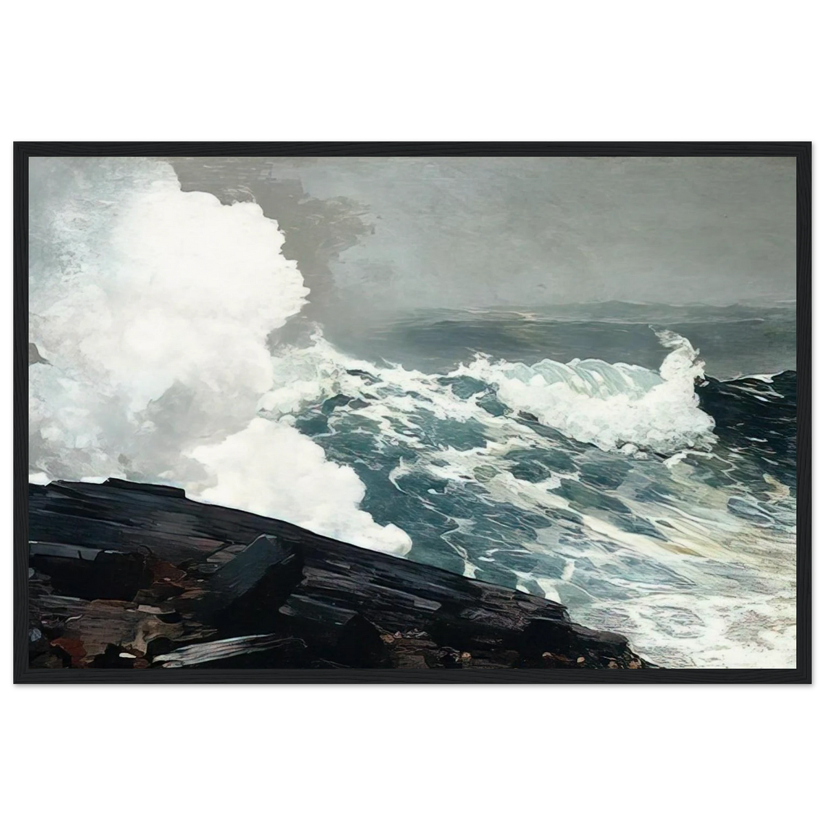 NORTHEASTER Framed Poster | Winslow Homer Framed Prints Wall Art | Winslow Homer Store