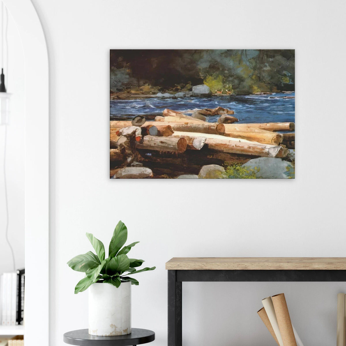 HUDSON RIVER Canvas | Winslow Homer Canvas | Winslow Homer Store