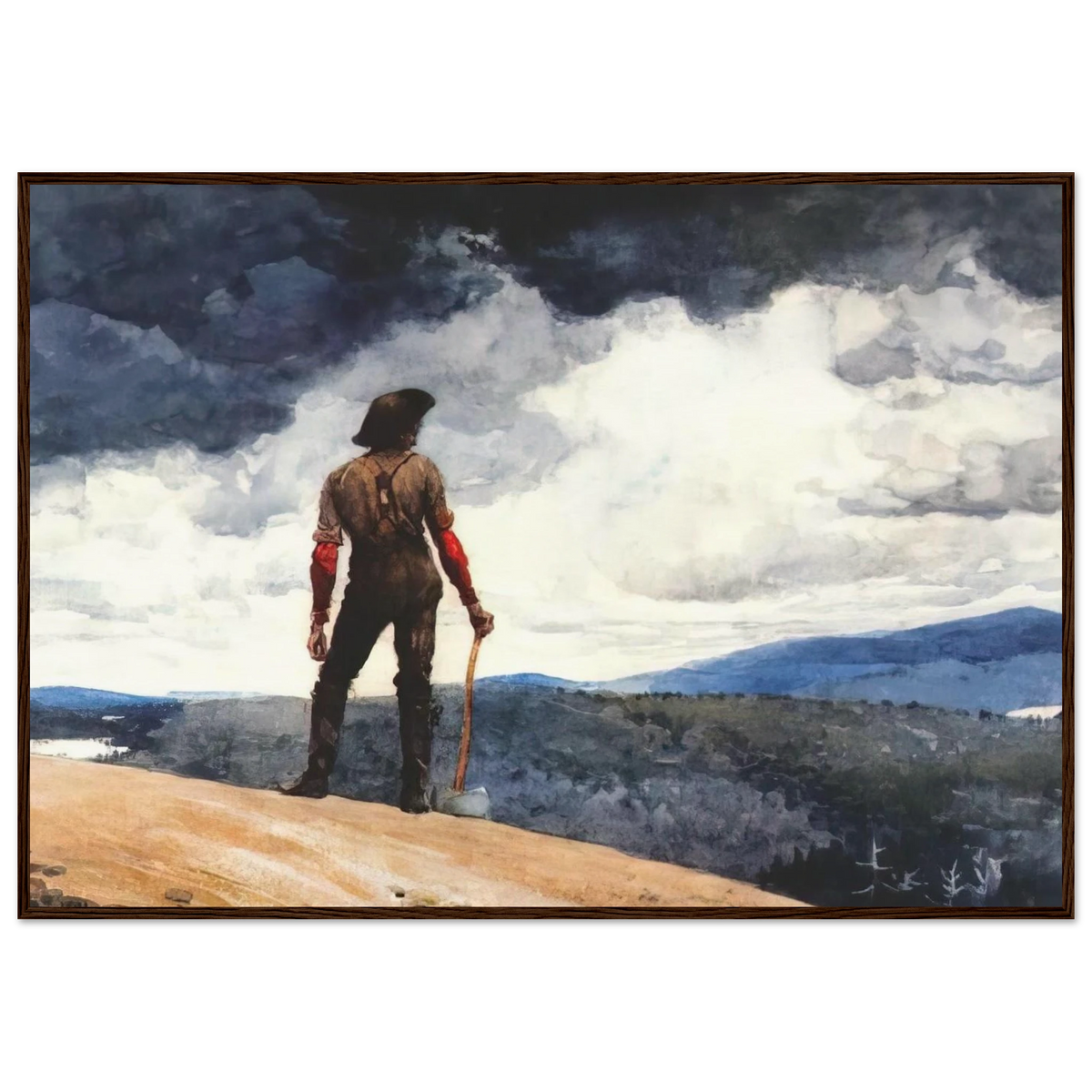 THE WOODCUTTER Framed Poster | Winslow Homer Framed Prints Wall Art | Winslow Homer Store