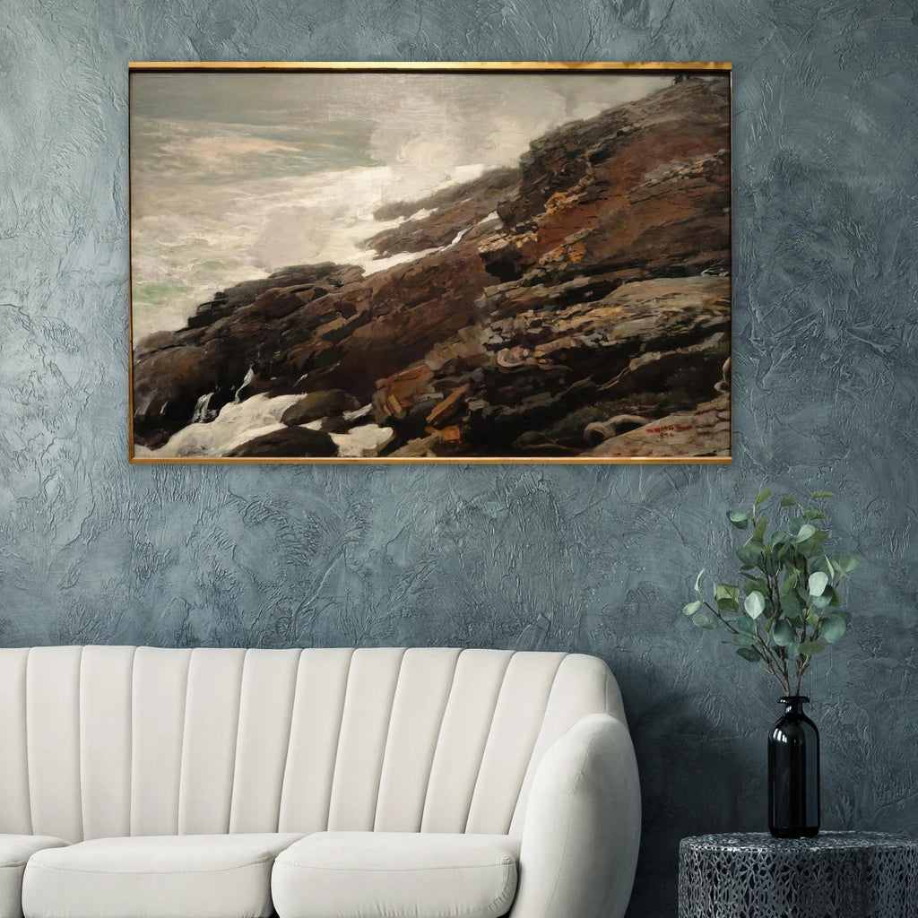 HIGH CLIFF COAST OF MAINE Poster | Winslow Homer Poster | Winslow Homer Store