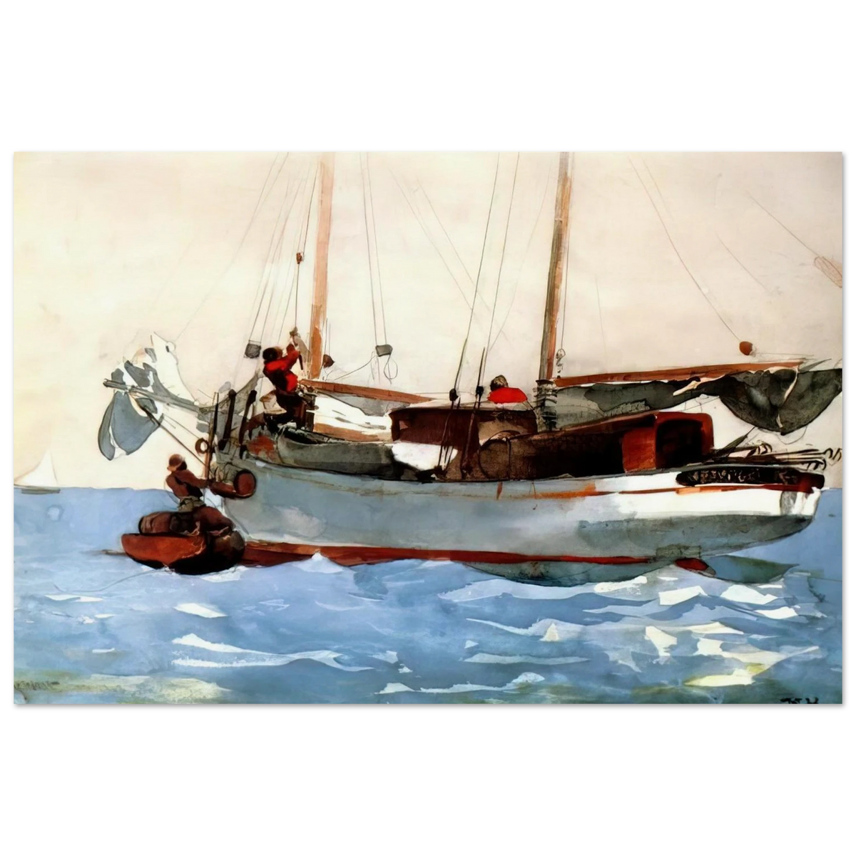 TAKING ON WET PROVISIONS Poster | Winslow Homer Poster | Winslow Homer Store