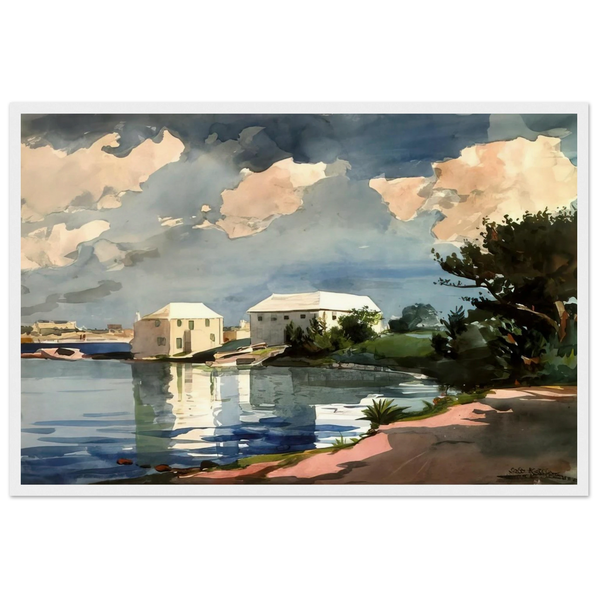 SALT KETTLE BERMUDA Framed Poster | Winslow Homer Framed Prints Wall Art | Winslow Homer Store