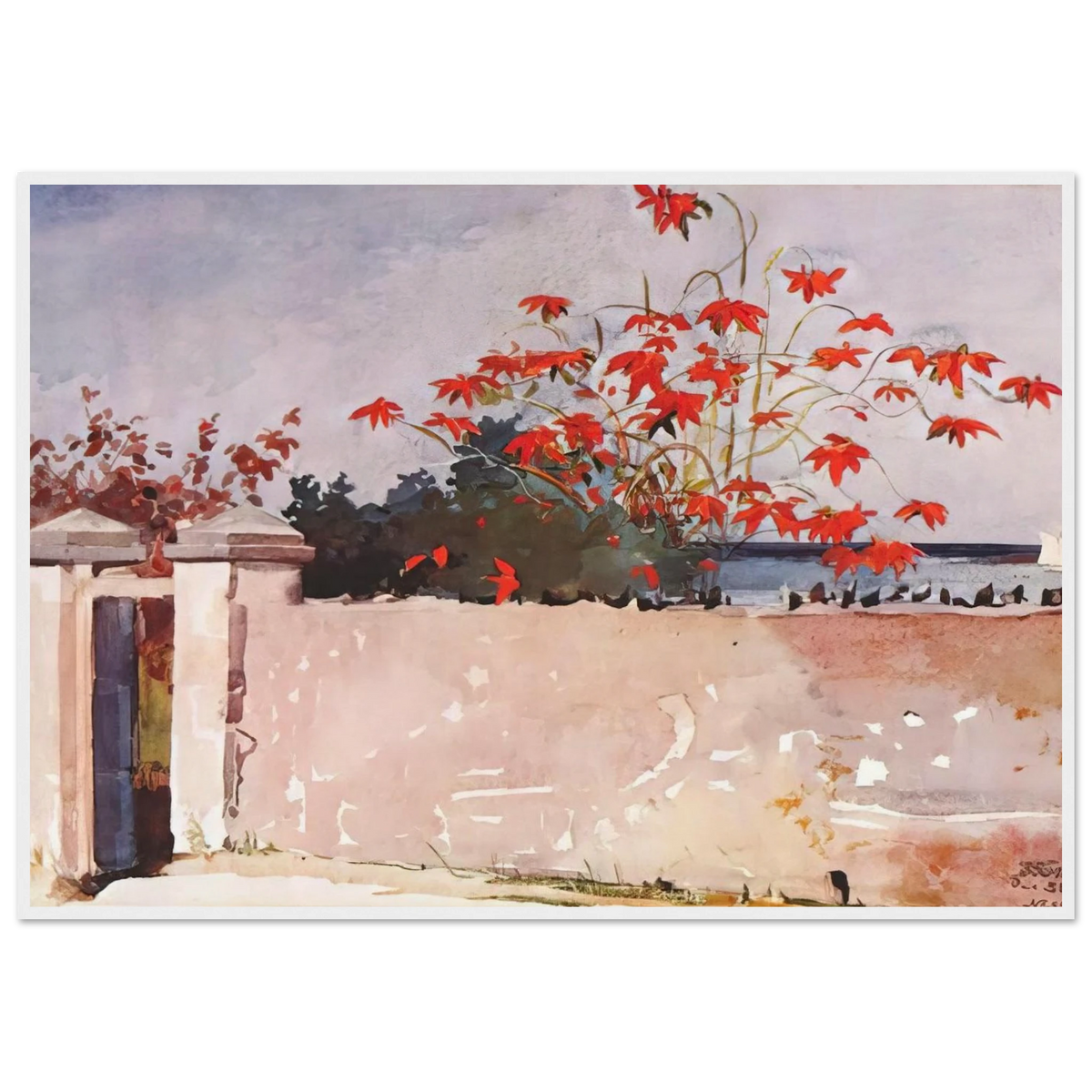 A WALL NASSAU Framed Poster | Winslow Homer Framed Prints Wall Art | Winslow Homer Store