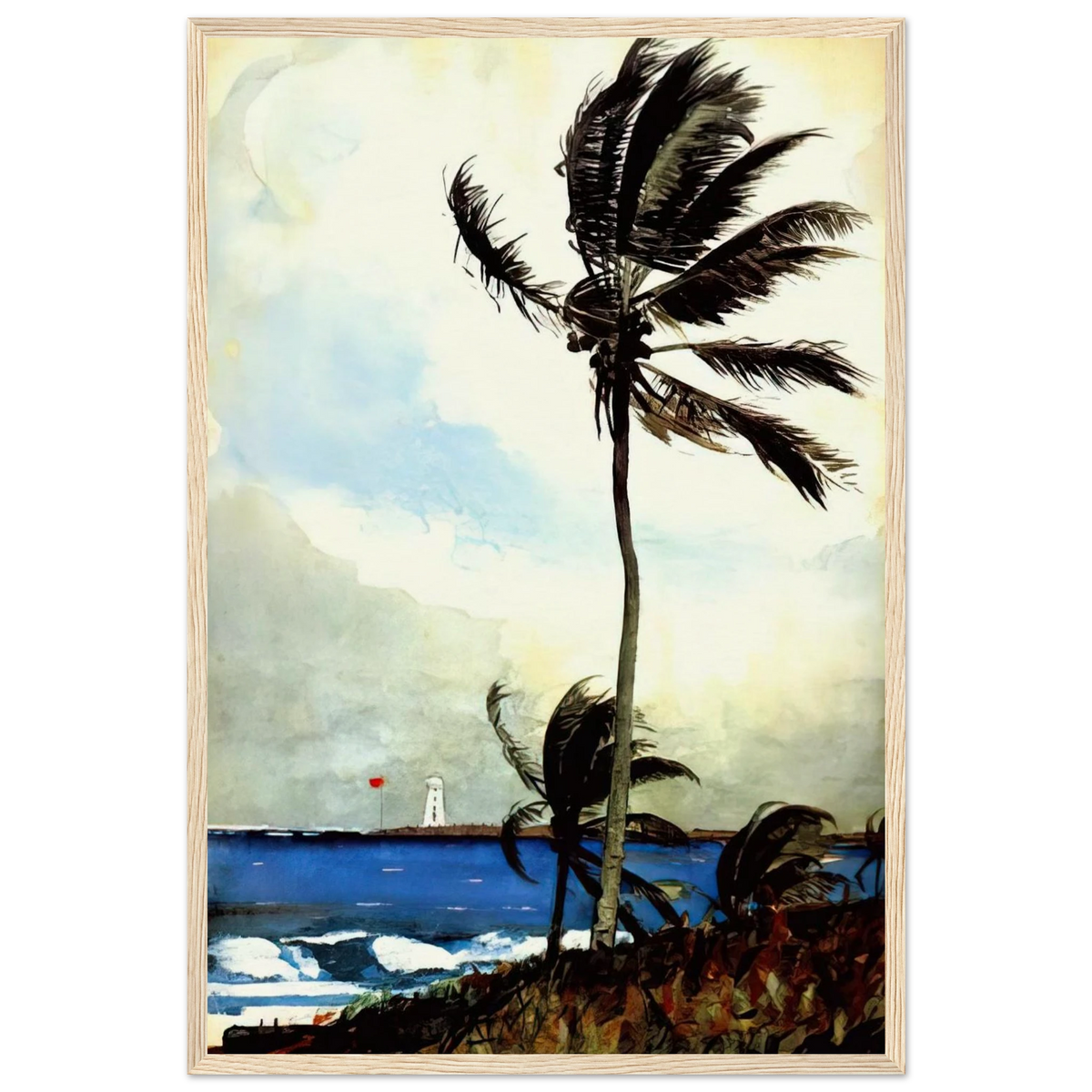 PALM TREE NASSAU Framed Poster | Winslow Homer Framed Prints Wall Art | Winslow Homer Store