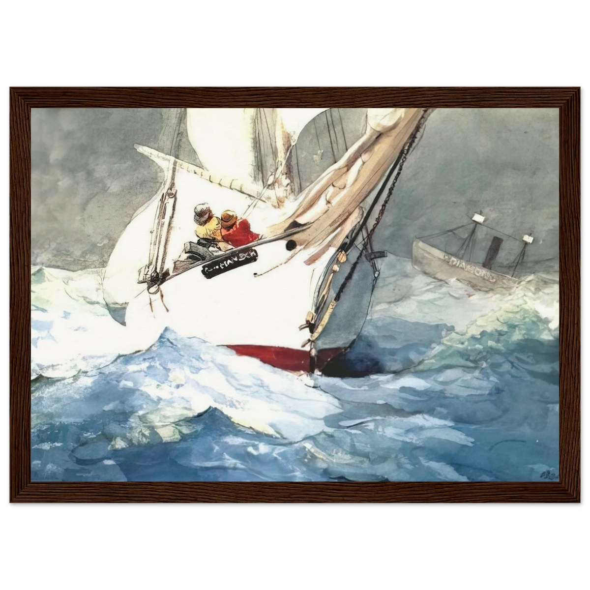 DIAMOND SHOAL Framed Poster | Winslow Homer Framed Prints Wall Art | Winslow Homer Store