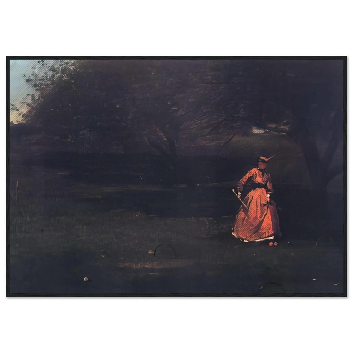 CROQUET PLAYERS 1 Framed Poster | Winslow Homer Framed Prints Wall Art | Winslow Homer Store