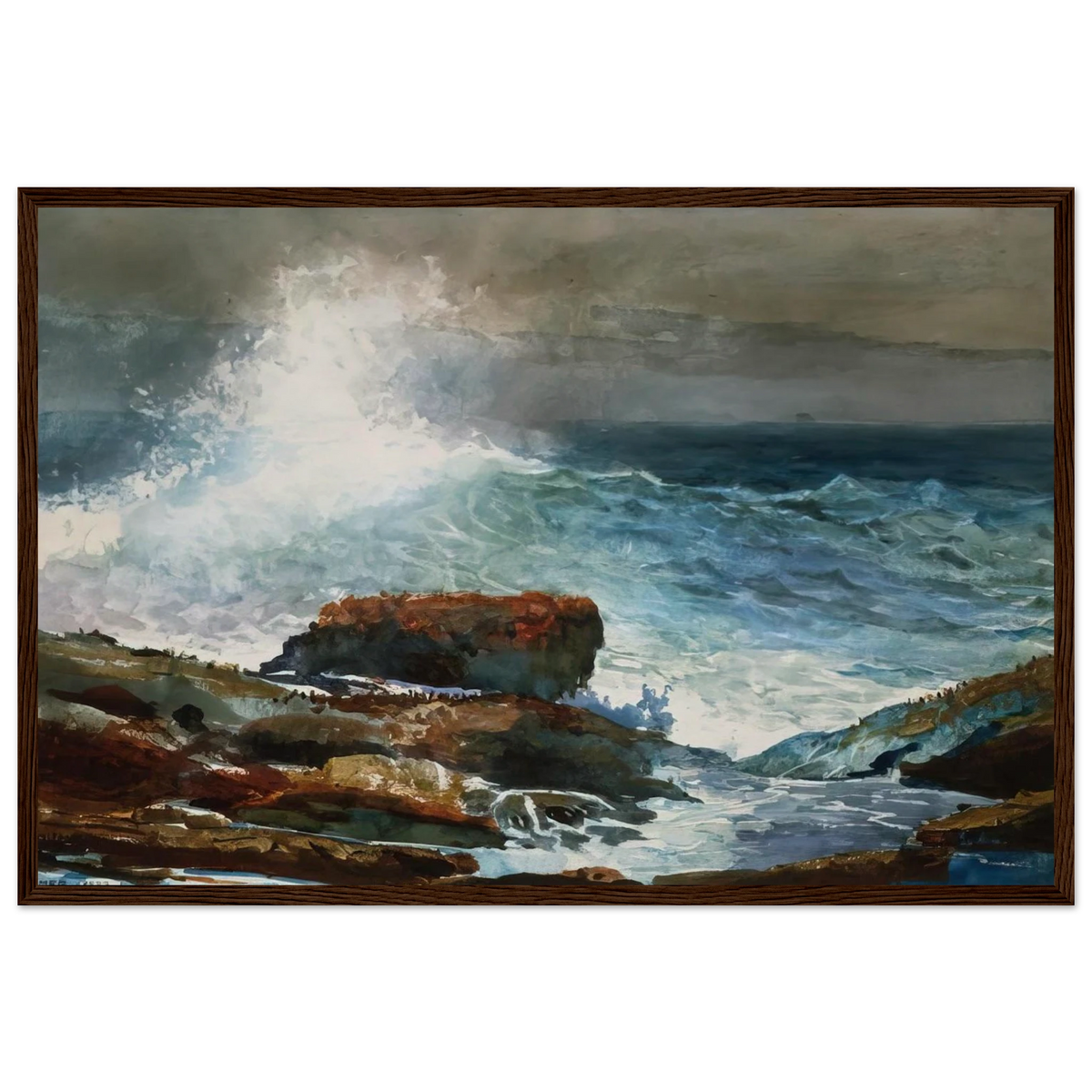 INCOMING TIDE SCARBORO MAINE Framed Poster | Winslow Homer Framed Prints Wall Art | Winslow Homer Store