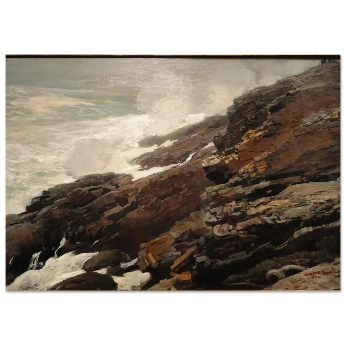 HIGH CLIFF COAST OF MAINE Poster | Winslow Homer Poster | Winslow Homer Store