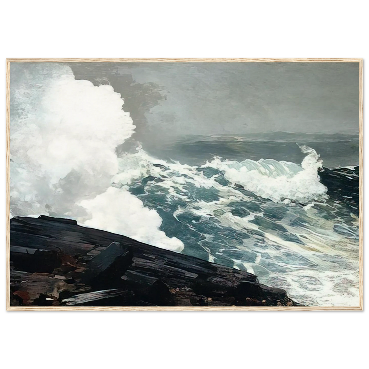 NORTHEASTER Framed Poster | Winslow Homer Framed Prints Wall Art | Winslow Homer Store