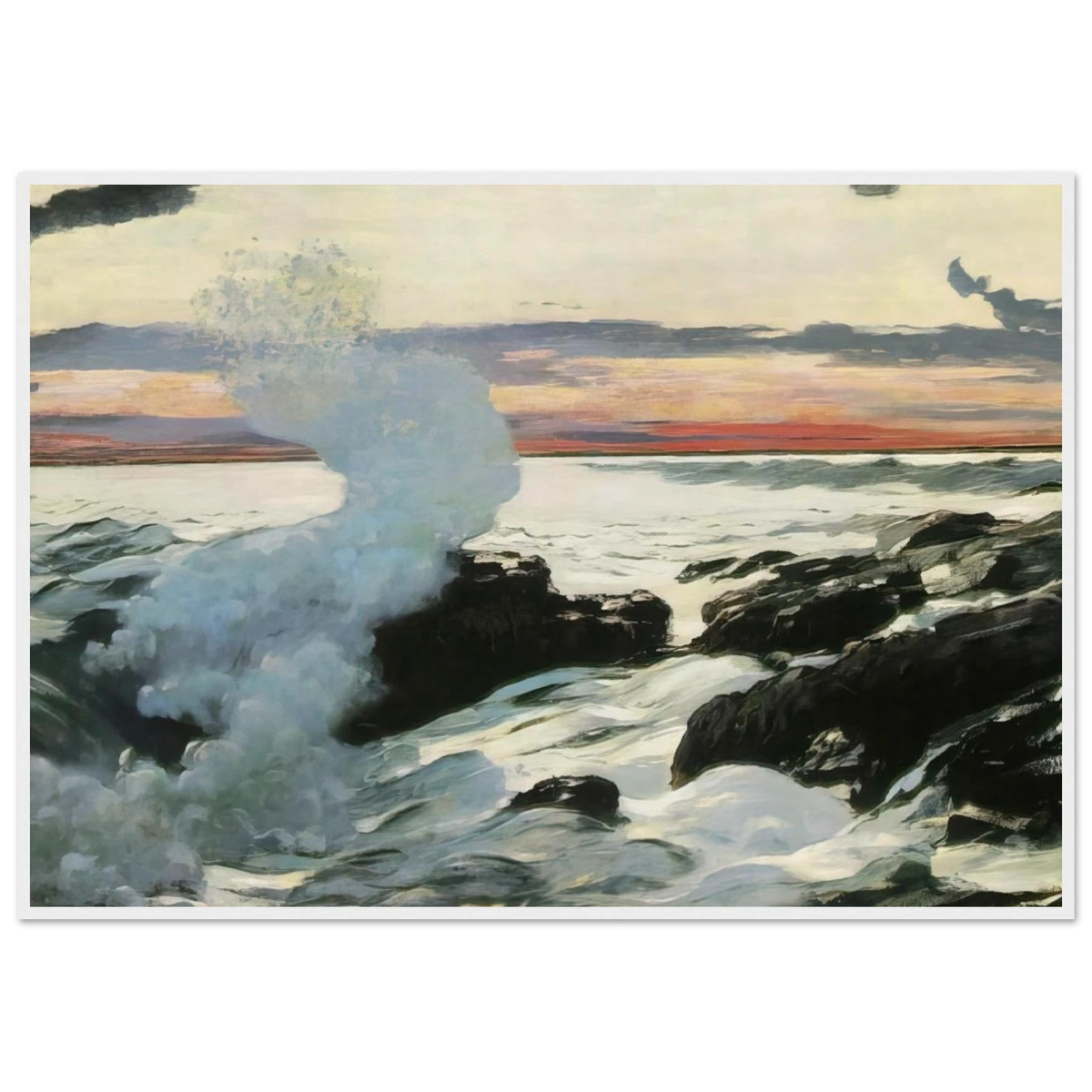 WEST POINT PROUT S NECK Framed Poster | Winslow Homer Framed Prints Wall Art | Winslow Homer Store