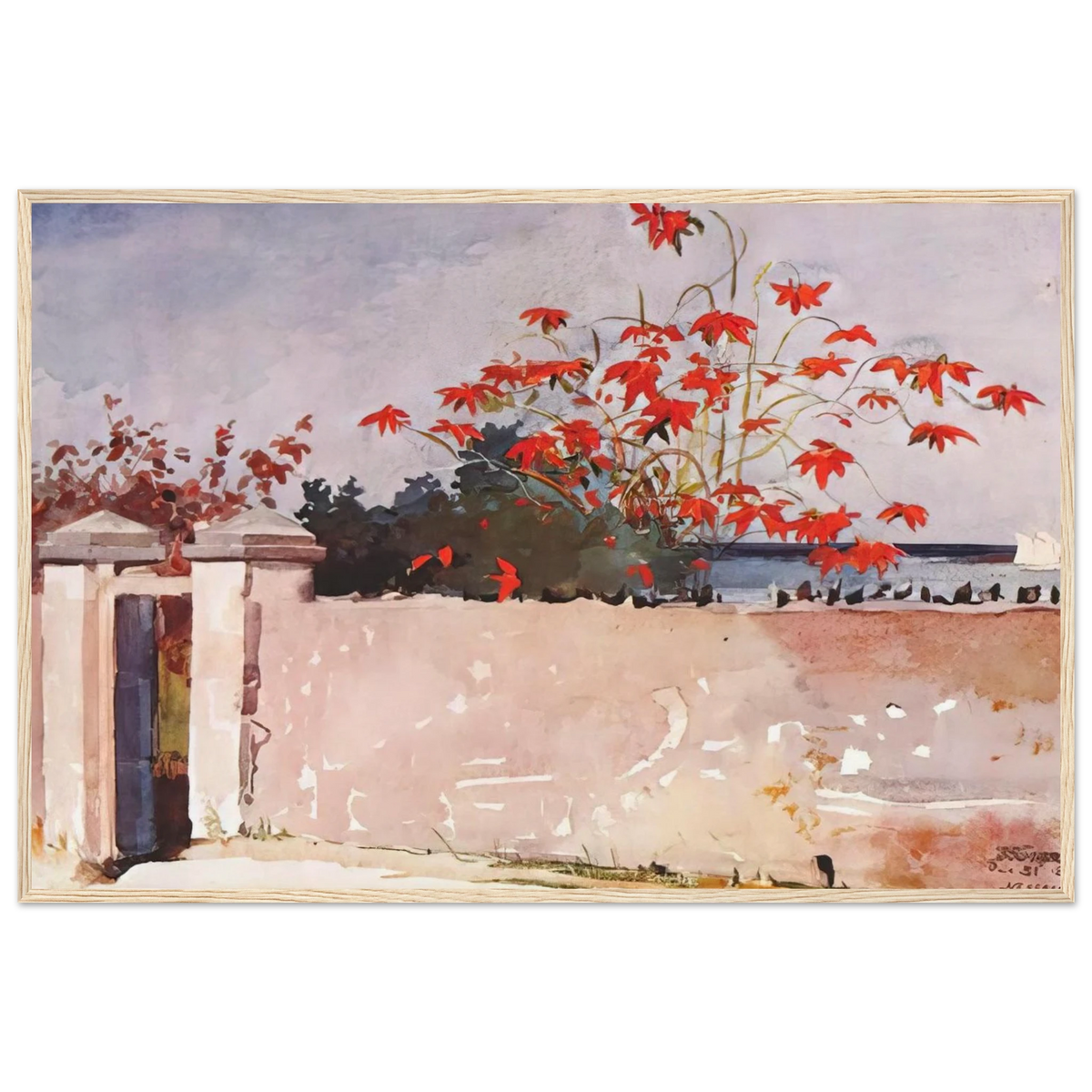 A WALL NASSAU Framed Poster | Winslow Homer Framed Prints Wall Art | Winslow Homer Store