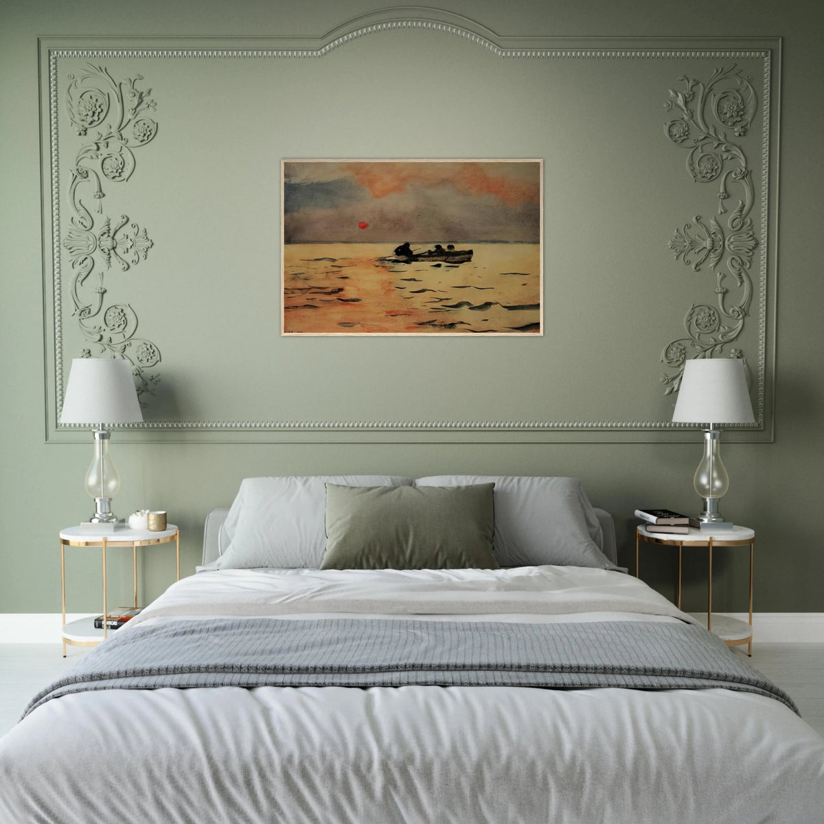 ROWING HOME Framed Poster | Winslow Homer Framed Prints Wall Art | Winslow Homer Store