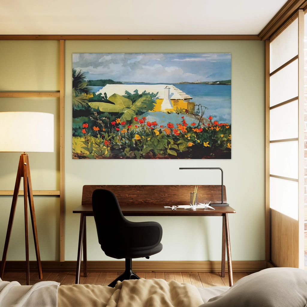 FLOWER GARDEN AND BUNGALOW BERMUDA Poster | Winslow Homer Poster | Winslow Homer Store