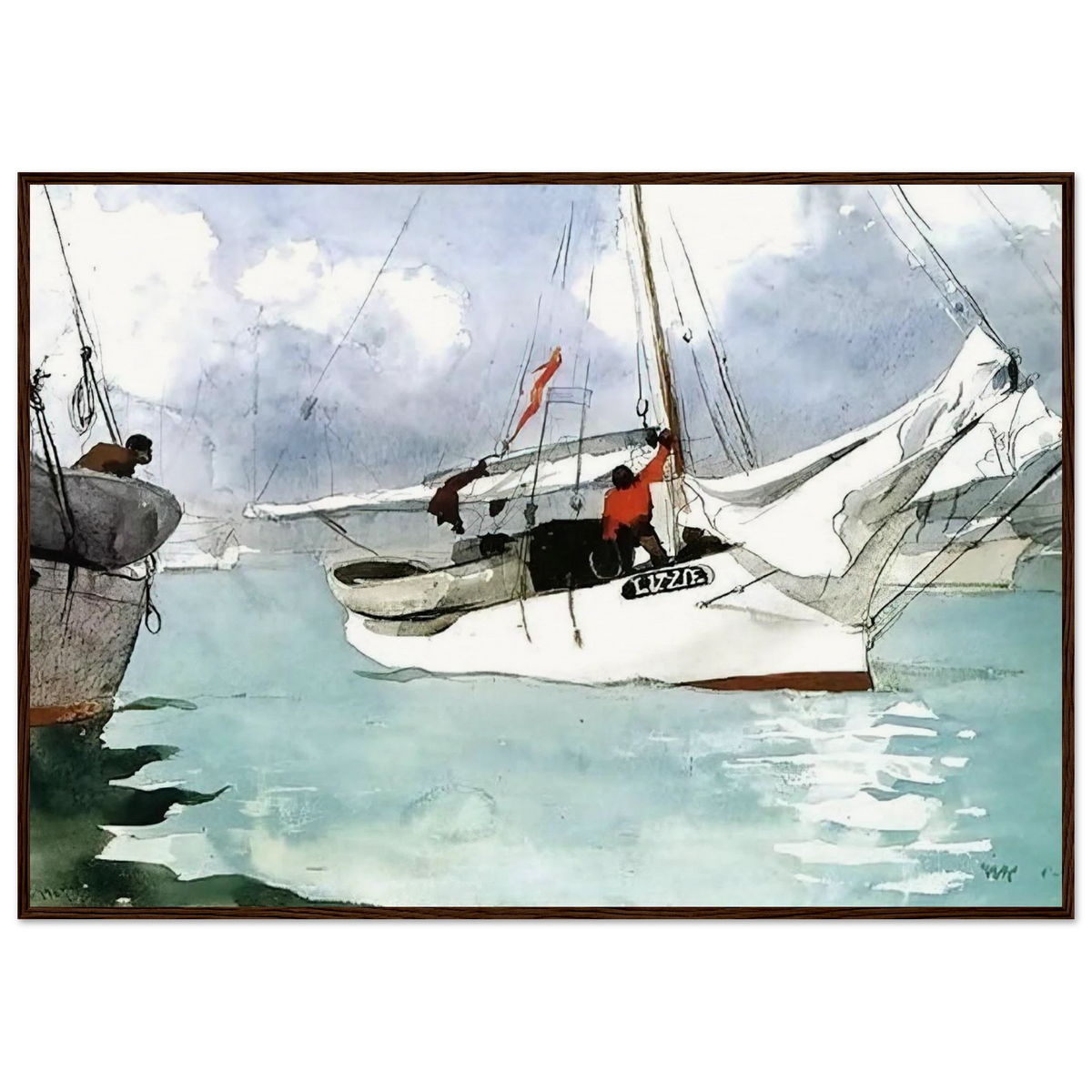 FISHING BOATS KEY WEST Framed Poster | Winslow Homer Framed Prints Wall Art | Winslow Homer Store