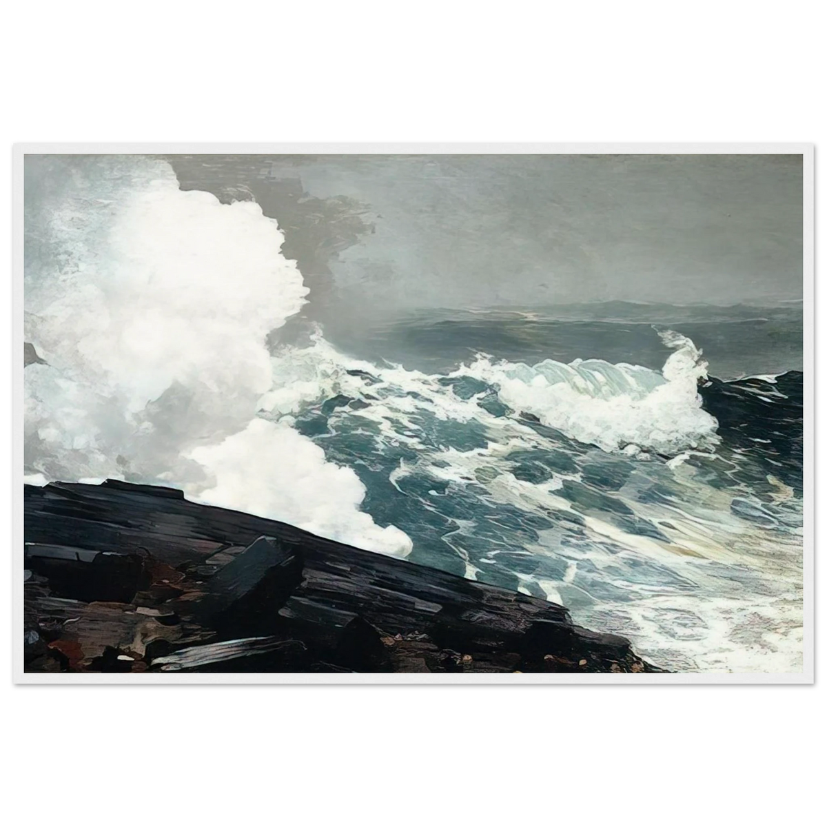 NORTHEASTER Framed Poster | Winslow Homer Framed Prints Wall Art | Winslow Homer Store