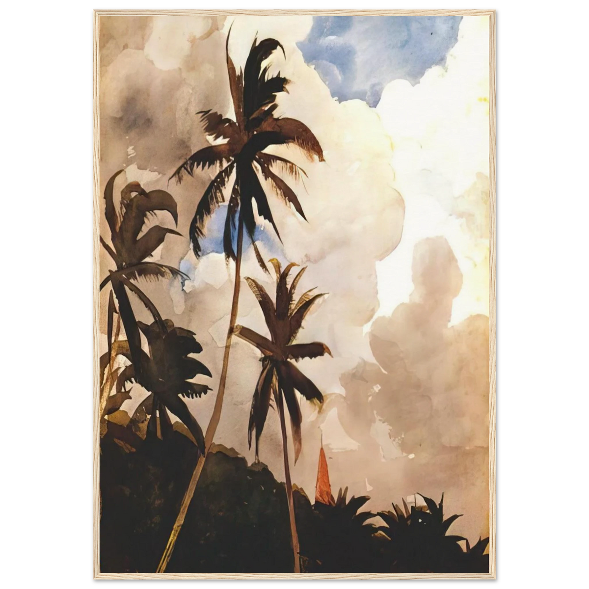PALM TREES BAHAMAS Framed Poster | Winslow Homer Framed Prints Wall Art | Winslow Homer Store