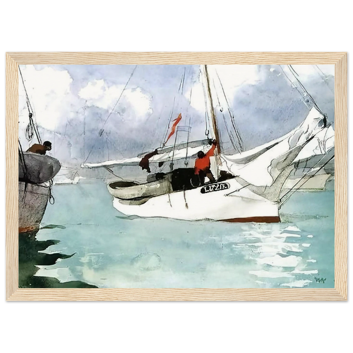FISHING BOATS KEY WEST Framed Poster | Winslow Homer Framed Prints Wall Art | Winslow Homer Store