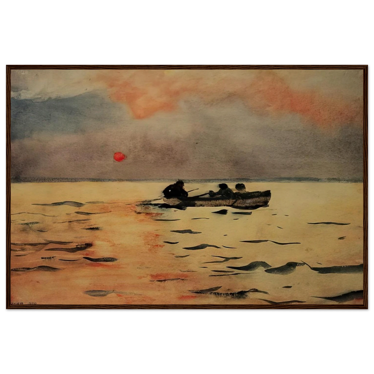 ROWING HOME Framed Poster | Winslow Homer Framed Prints Wall Art | Winslow Homer Store