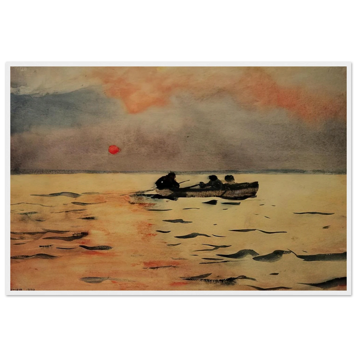ROWING HOME Framed Poster | Winslow Homer Framed Prints Wall Art | Winslow Homer Store