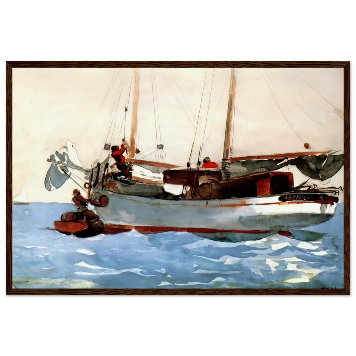 TAKING ON WET PROVISIONS Framed Poster | Winslow Homer Framed Prints Wall Art | Winslow Homer Store