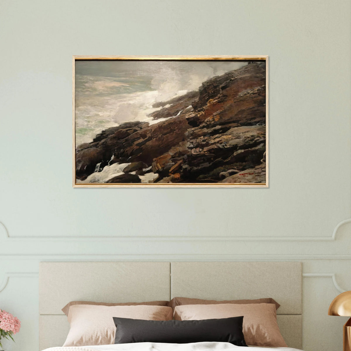 HIGH CLIFF COAST OF MAINE Framed Poster | Winslow Homer Framed Prints Wall Art | Winslow Homer Store