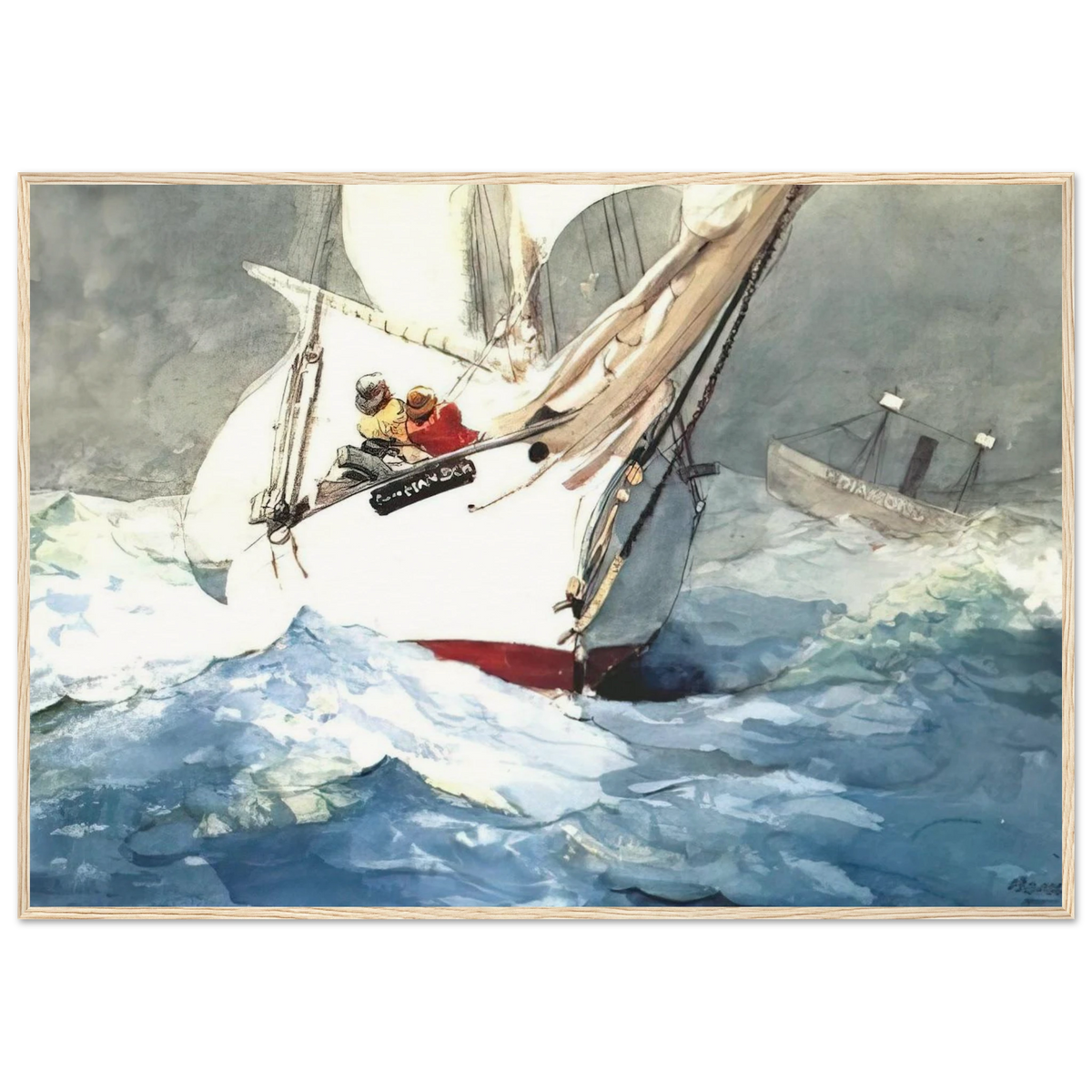 DIAMOND SHOAL Framed Poster | Winslow Homer Framed Prints Wall Art | Winslow Homer Store